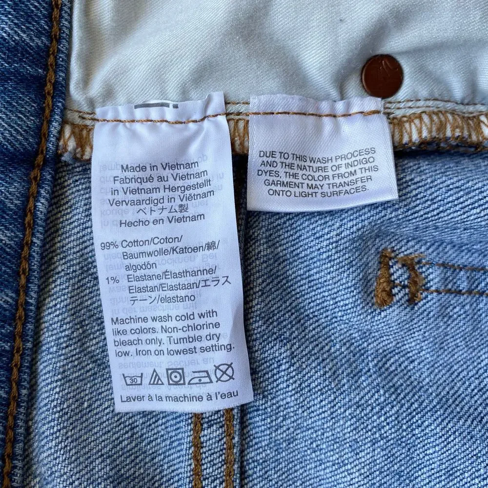 Madewell Classic Straight‎ Jean Crop High Rise Medium Light Wash Denim